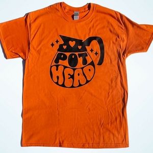 Large Pot Head Graphic Tee Burnt Orange